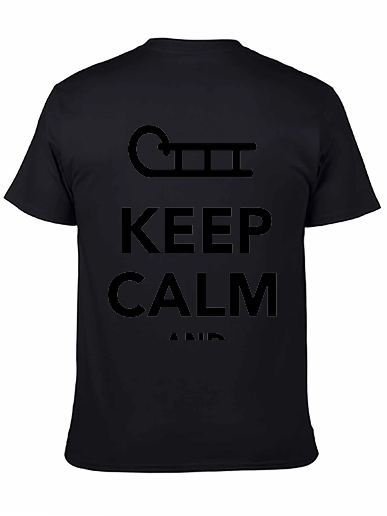 Keep Calm and Sled On Black T-Shirt