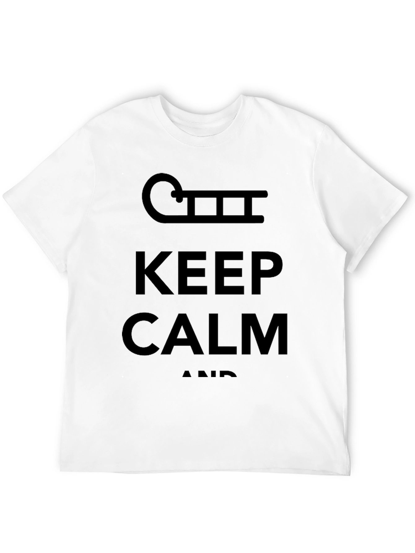 Keep Calm and Sled On Black T-Shirt