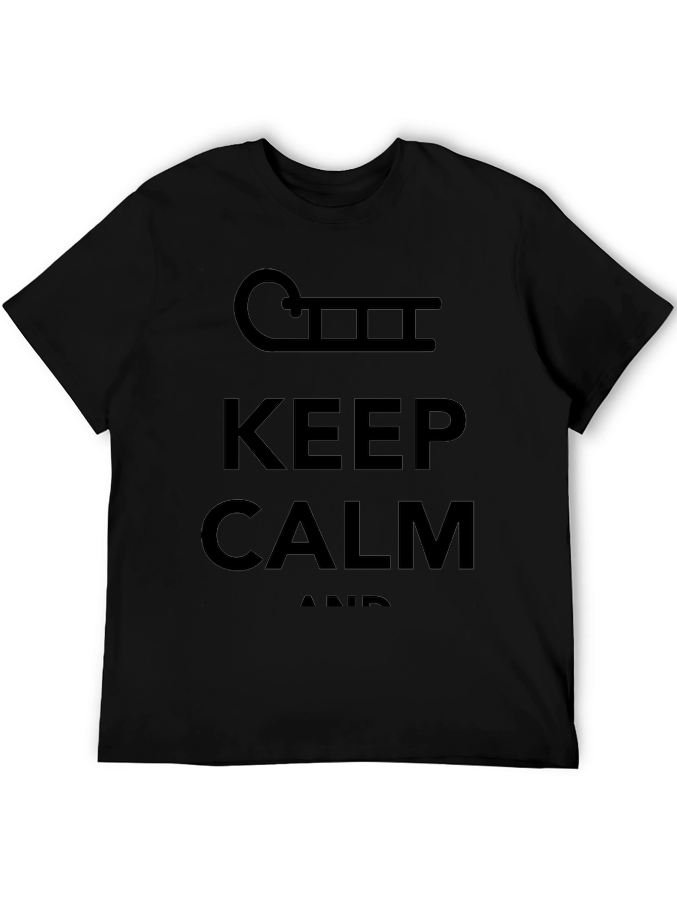 Keep Calm and Sled On Black T-Shirt