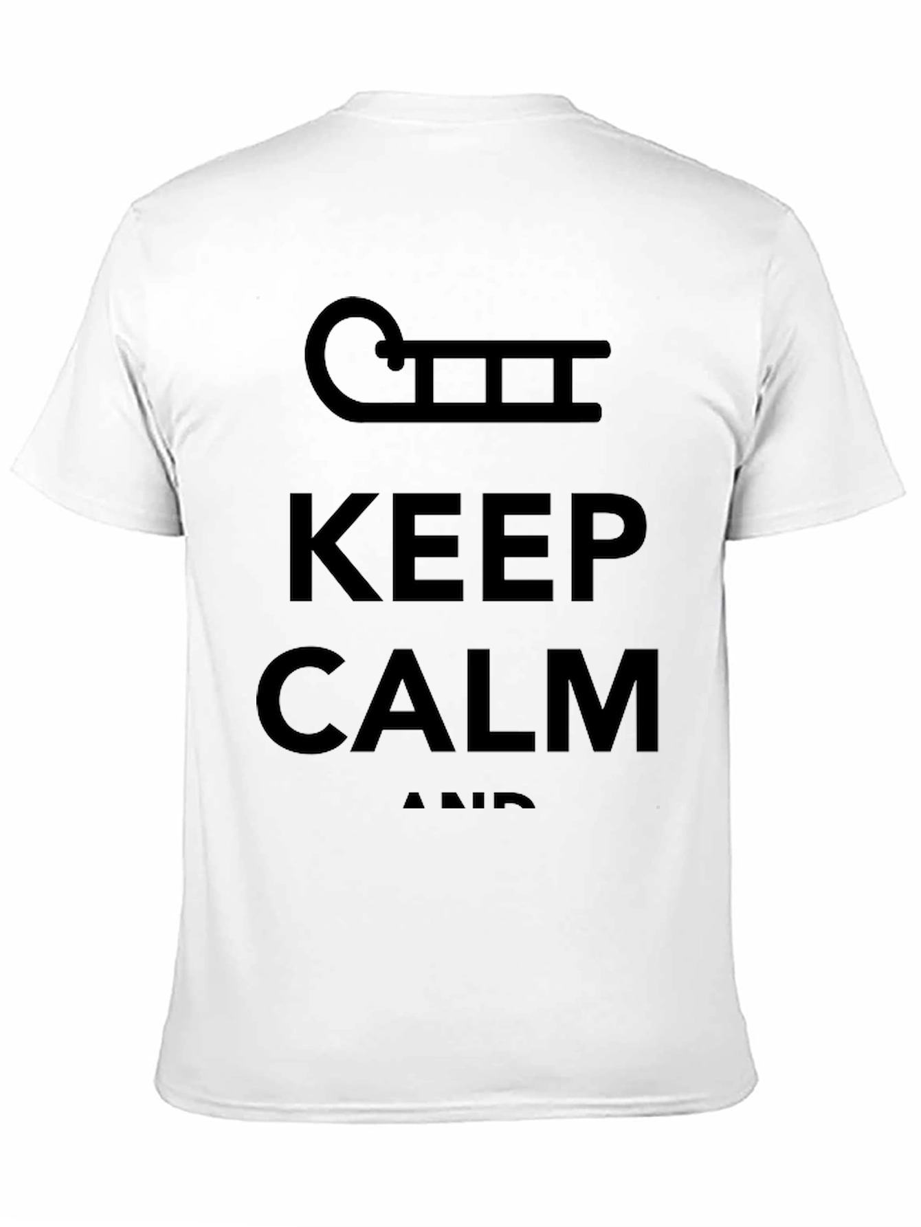 Keep Calm and Sled On Black T-Shirt