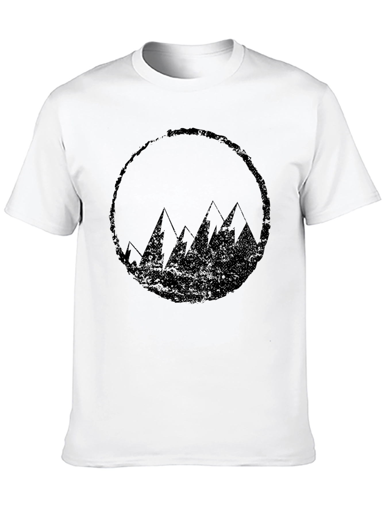 Mountain Circle Graphic Tee - Black Casual Shirt