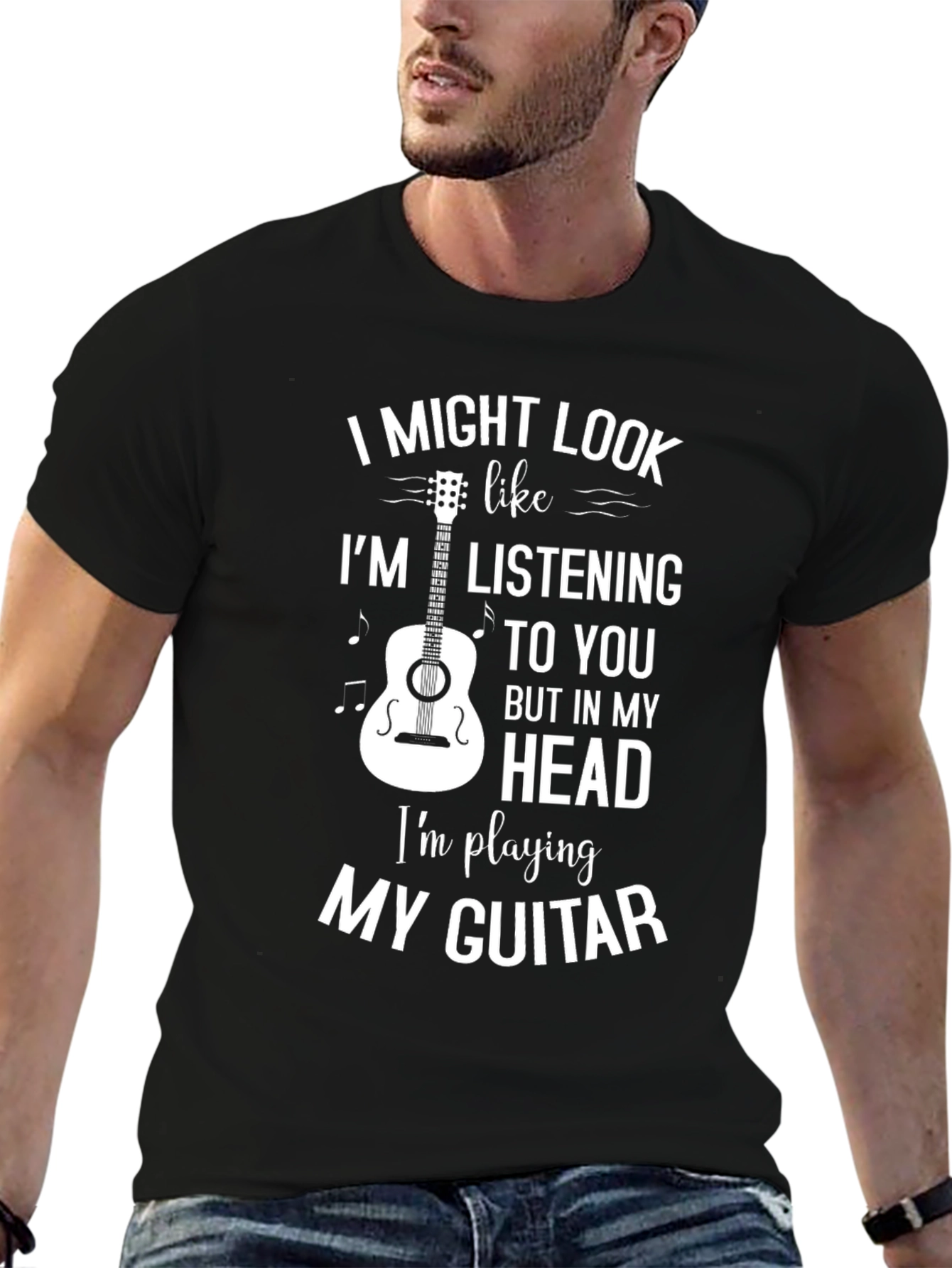 Guitar Player T-Shirt - Im Playing My Guitar