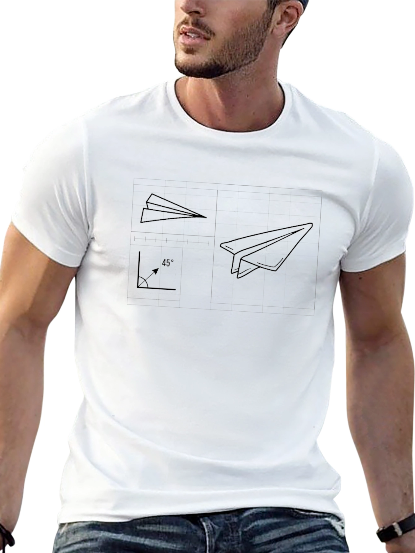 Paper Airplane Guide Black T-Shirt