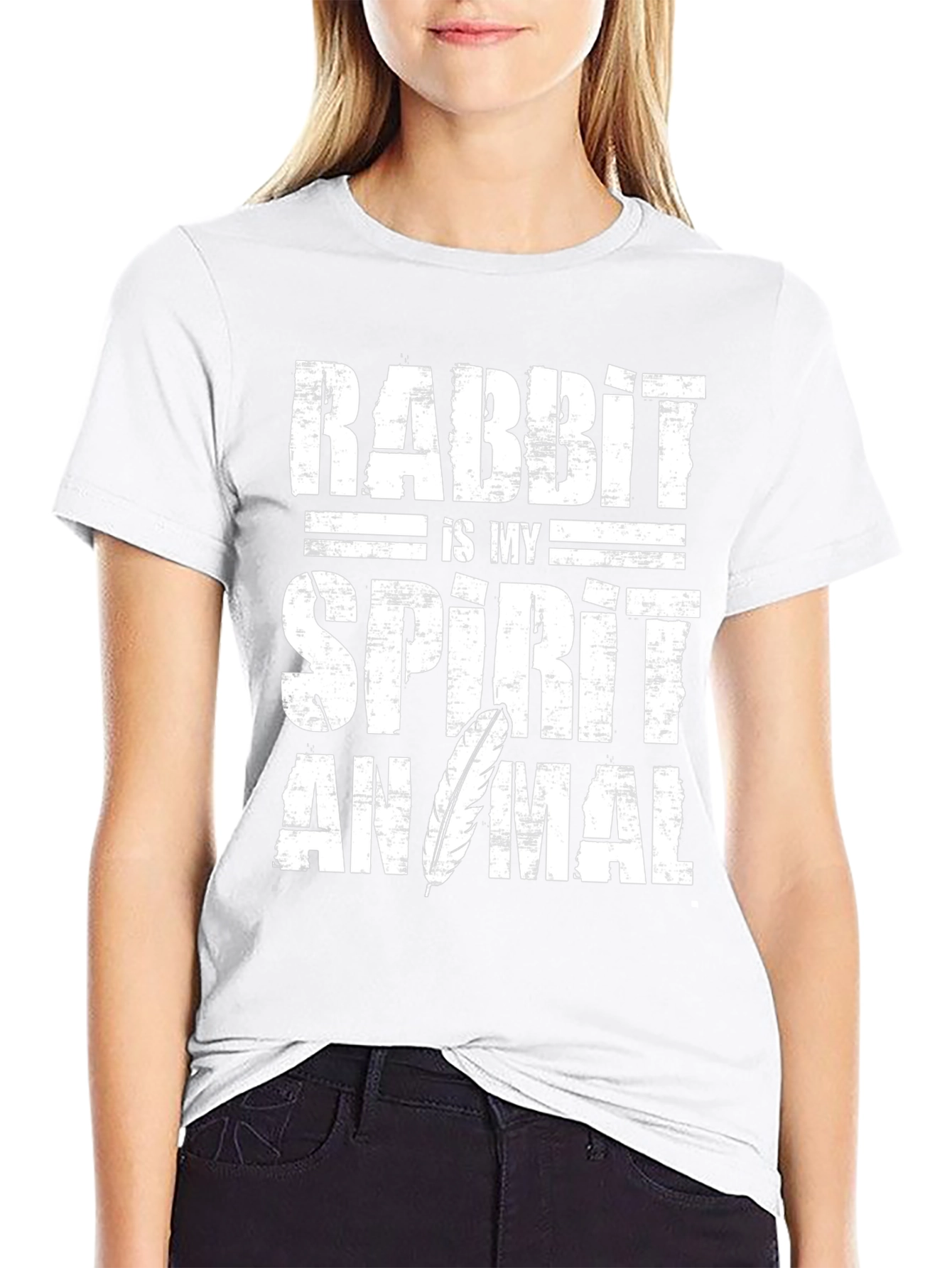Rabbit Spirit Animal Graphic Tee - Soft Cotton