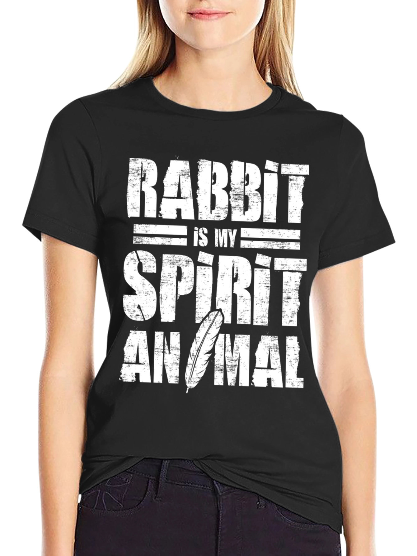 Rabbit Spirit Animal Graphic Tee - Soft Cotton