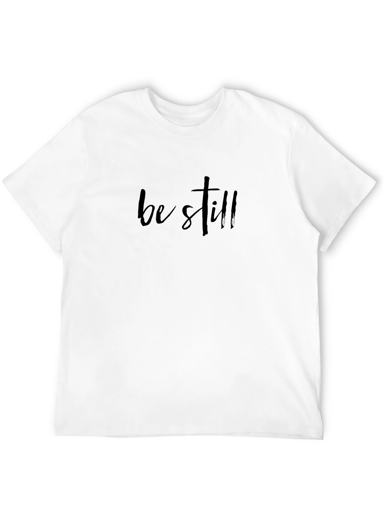 Be Still Graphic Tee - Black Cotton T-Shirt