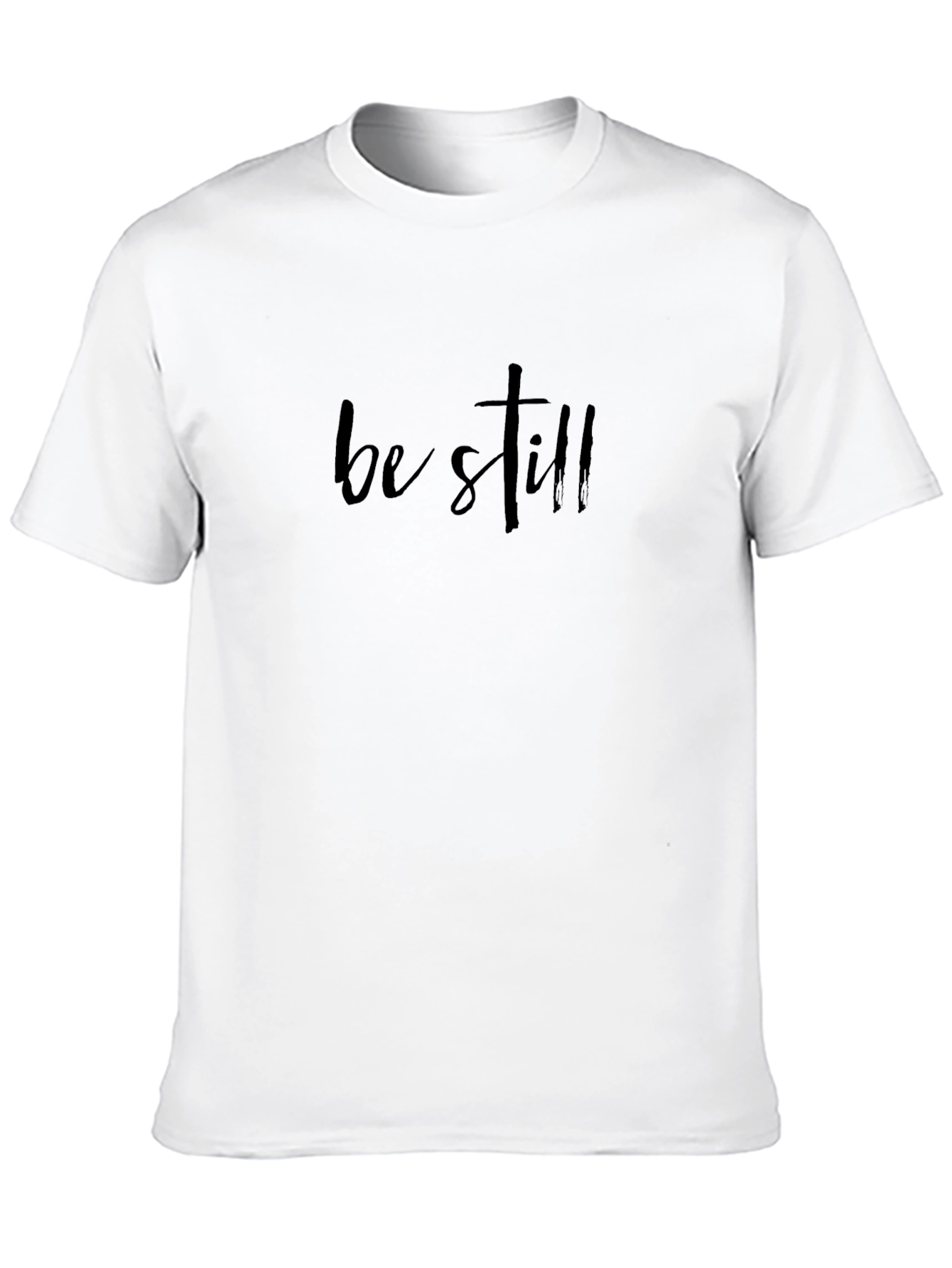 Be Still Graphic Tee - Black Cotton T-Shirt