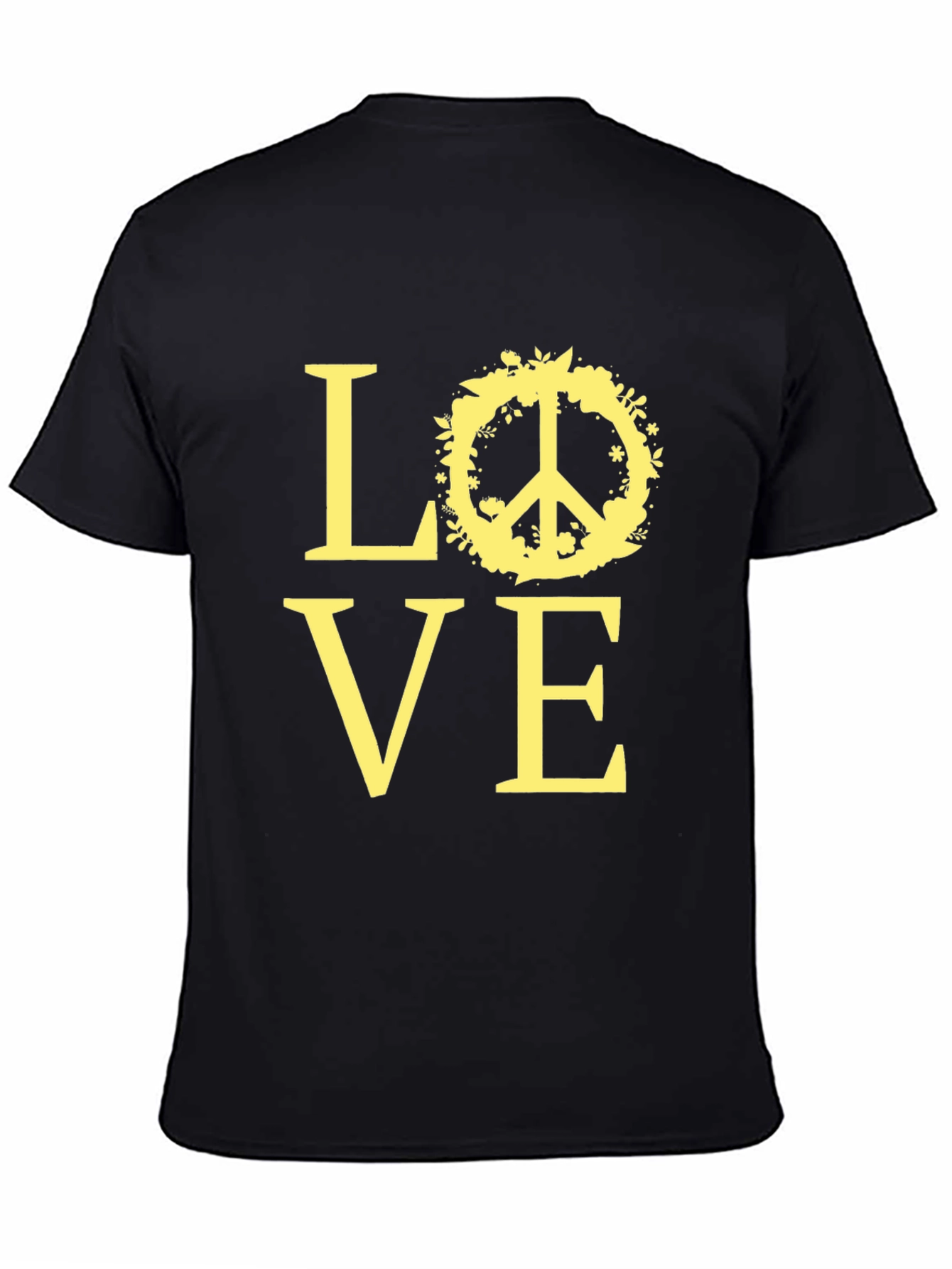 Love Peace Sign Graphic Tee - Black T-Shirt