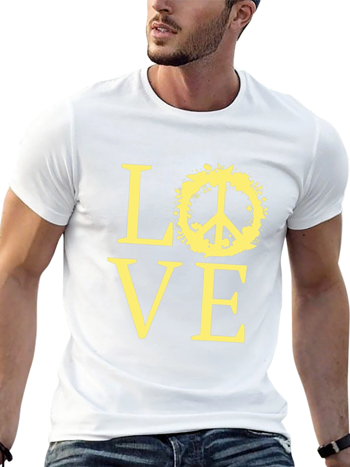 Love Peace Sign Graphic Tee - Black T-Shirt