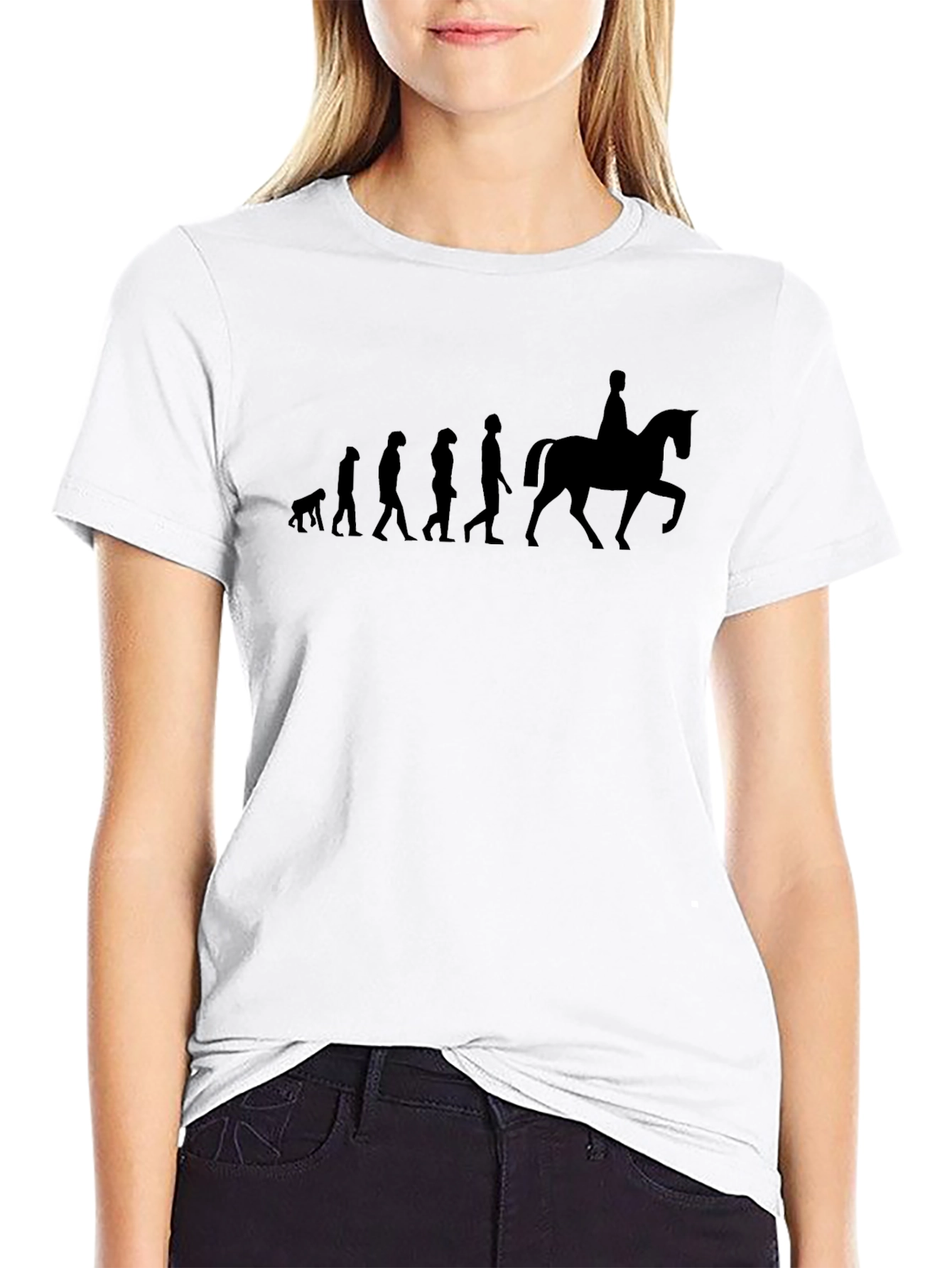 Evolution Horseman Tee - Funny Equestrian Gift
