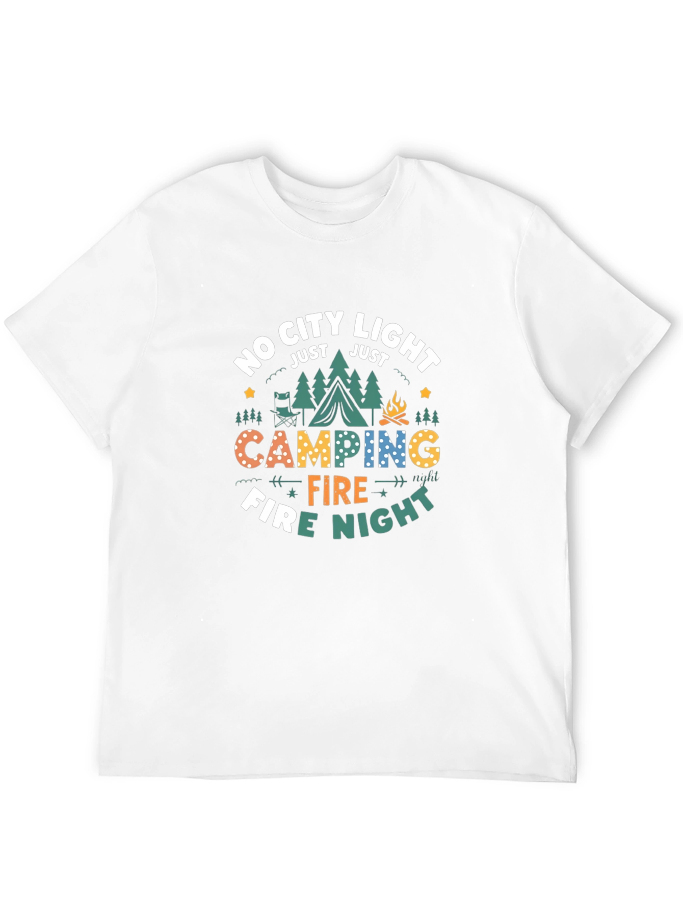 Camping Fire Night Graphic Tee