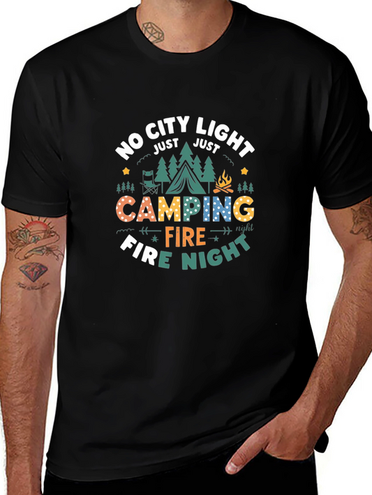 Camping Fire Night Graphic Tee