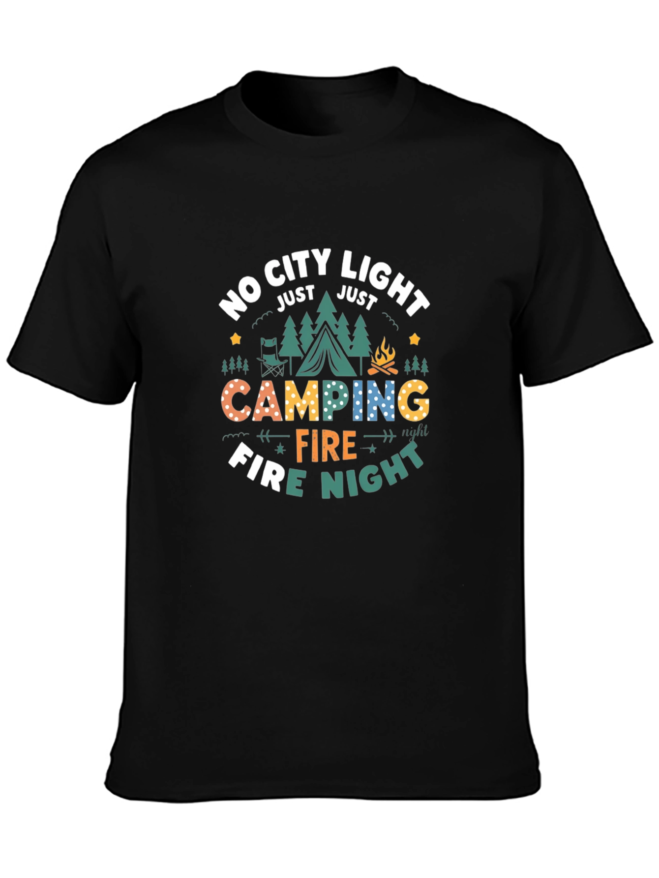 Camping Fire Night Graphic Tee