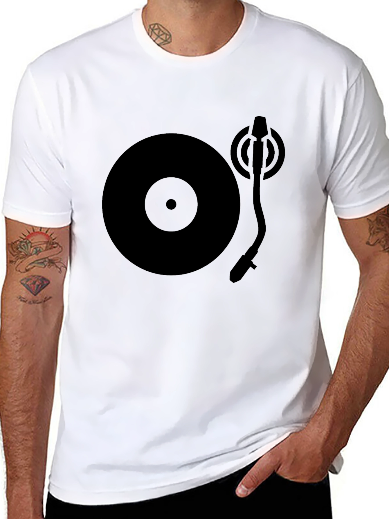 Vinyl Record Turntable Graphic T-Shirt