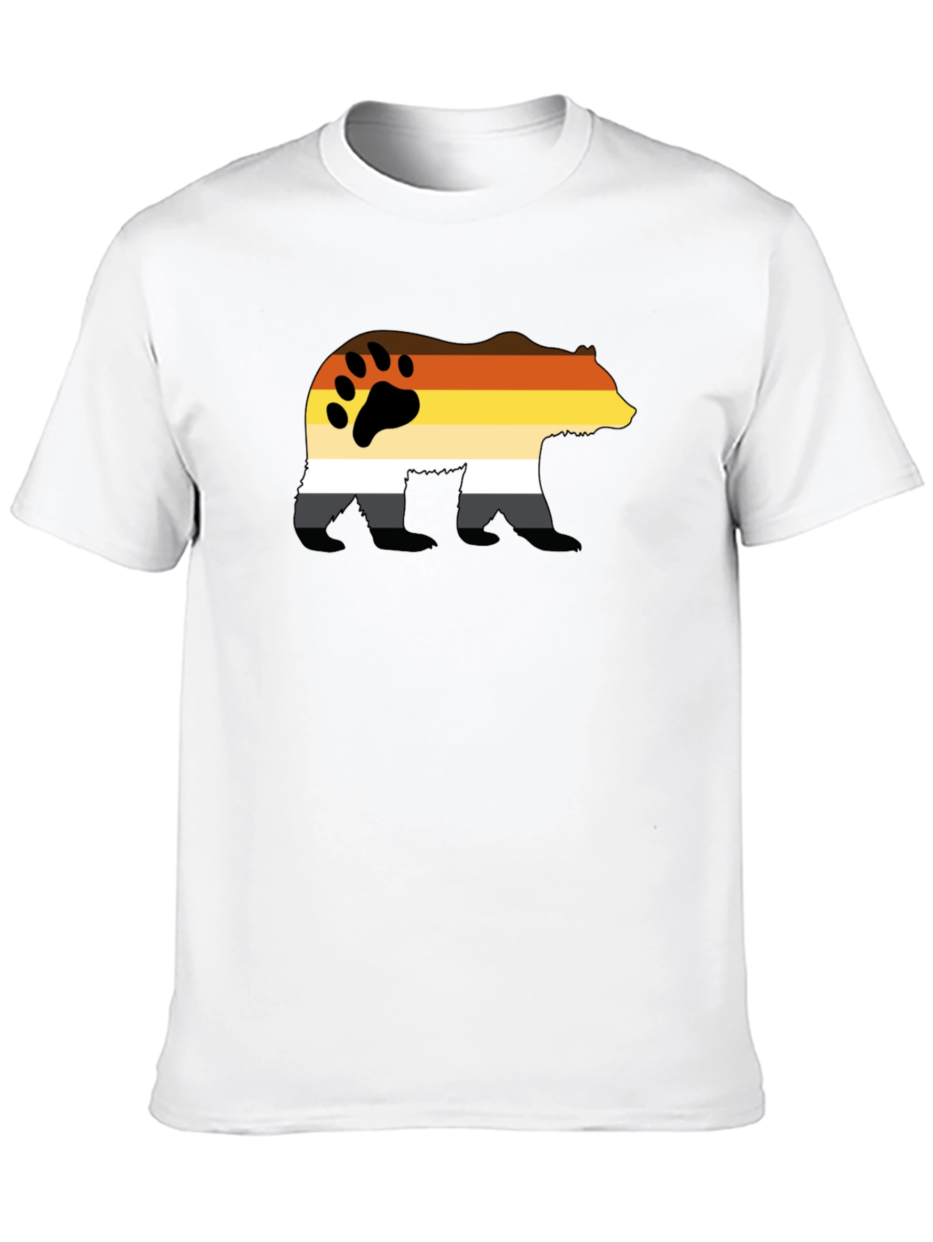 Bear Pride Graphic T-Shirt - Black Crew Neck Tee