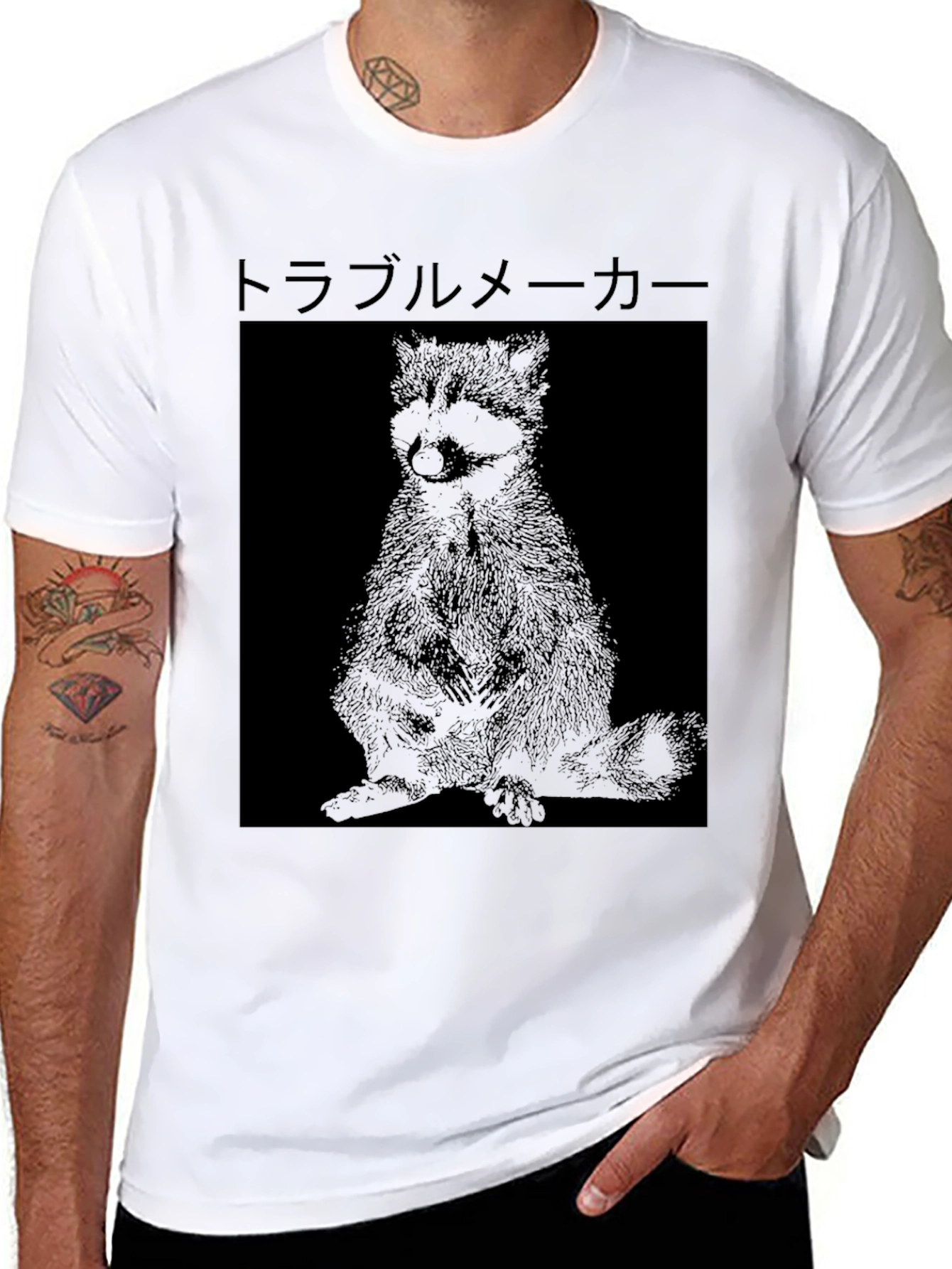 Troublemaker Raccoon Graphic Tee