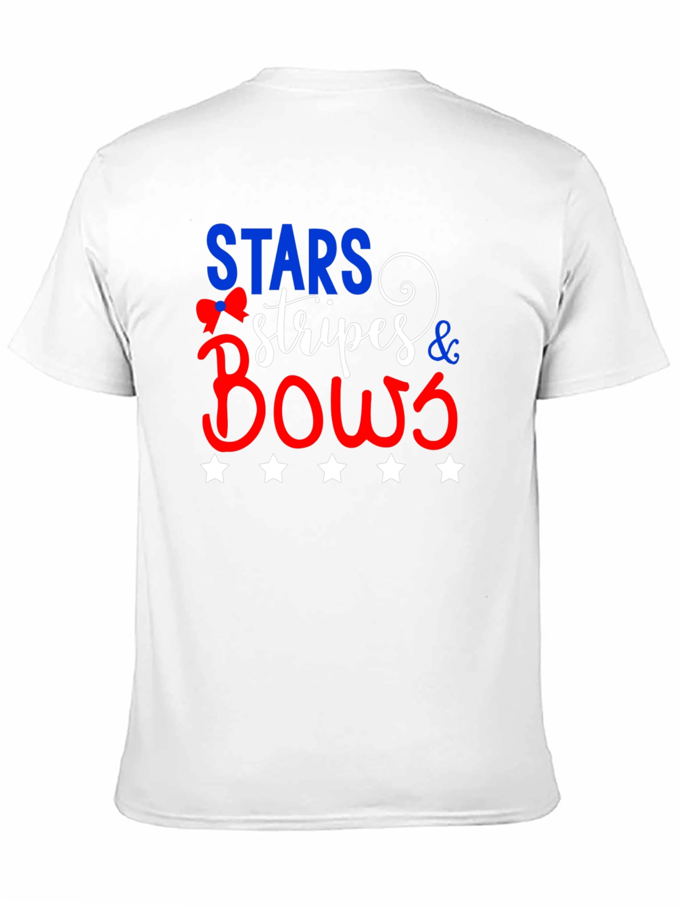 Stars Stripes and Bows Patriotic Graphic Tee