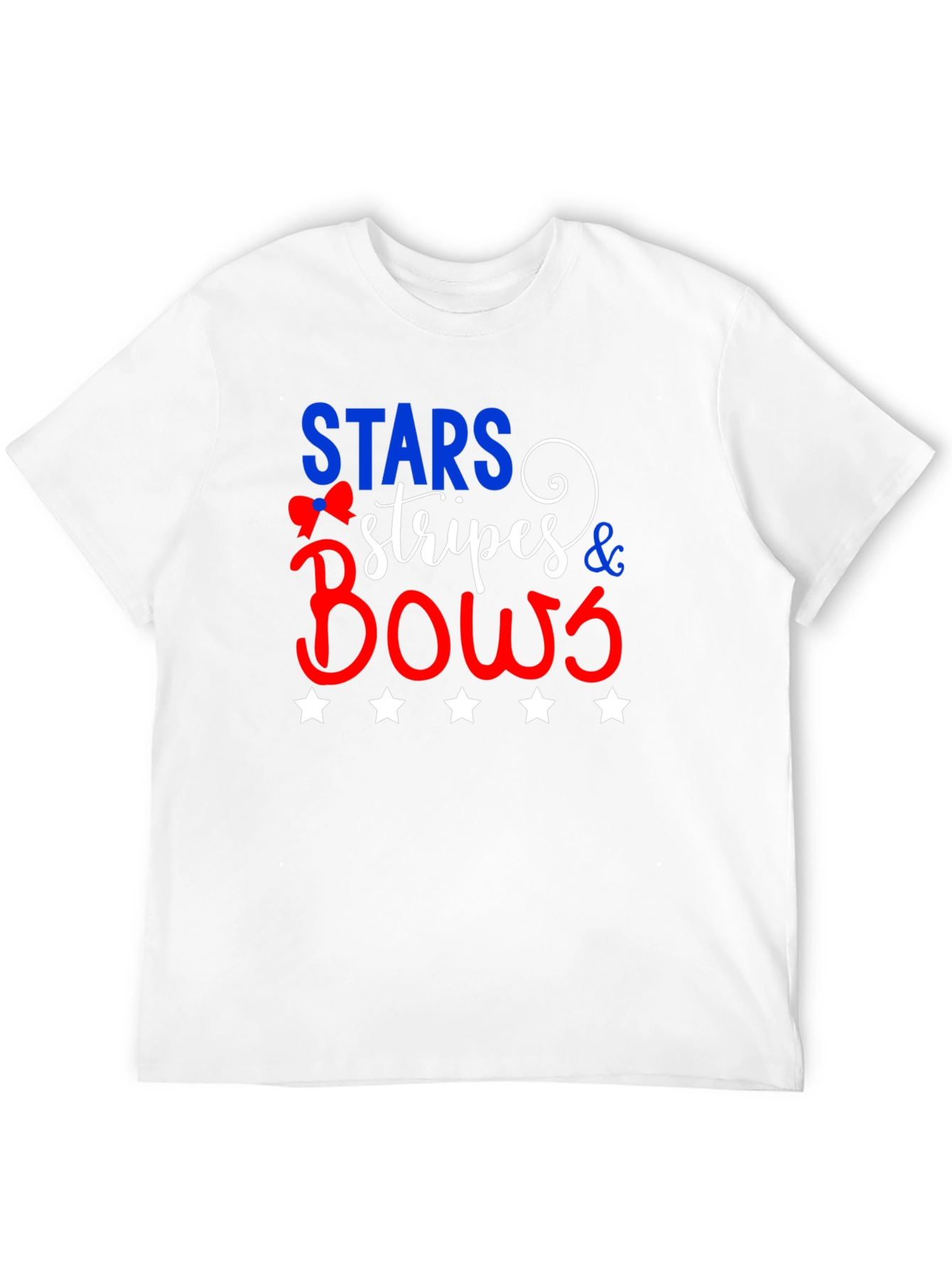 Stars Stripes and Bows Patriotic Graphic Tee