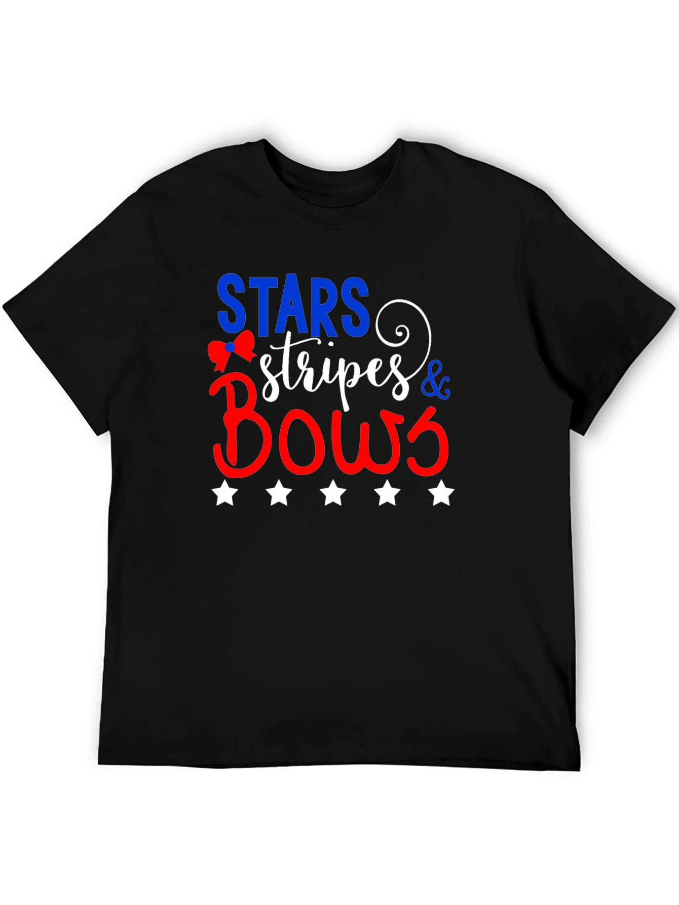 Stars Stripes and Bows Patriotic Graphic Tee