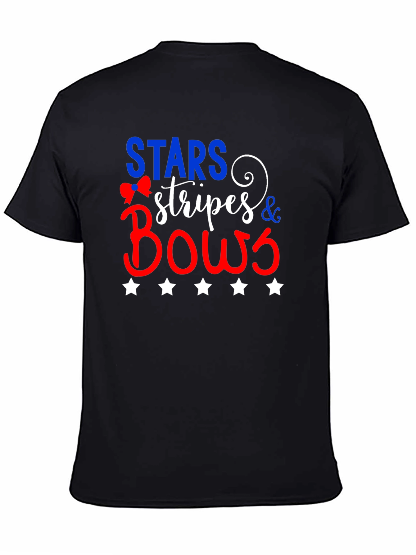 Stars Stripes and Bows Patriotic Graphic Tee