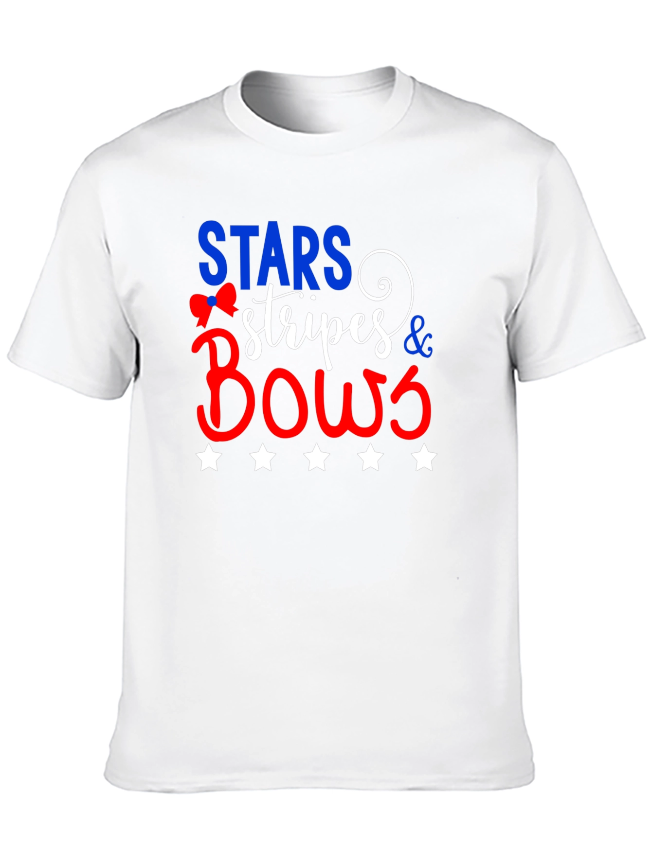 Stars Stripes and Bows Patriotic Graphic Tee