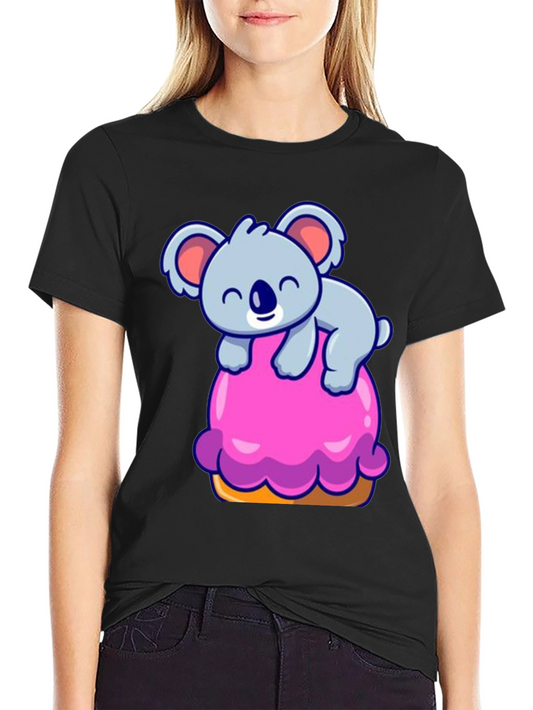Koala on Cupcake Graphic Tee - Cute & Comfy