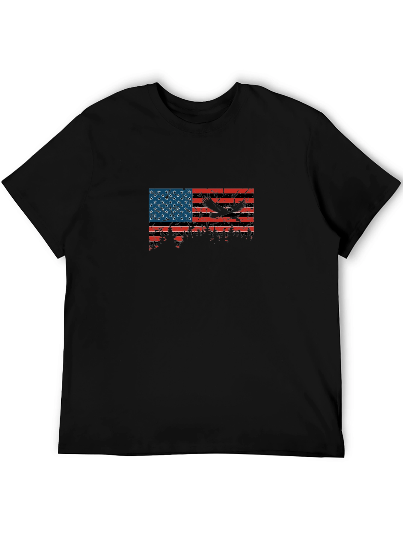 American Flag Eagle Graphic T-Shirt