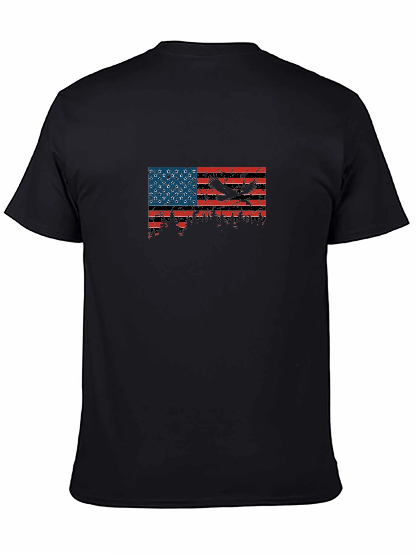 American Flag Eagle Graphic T-Shirt