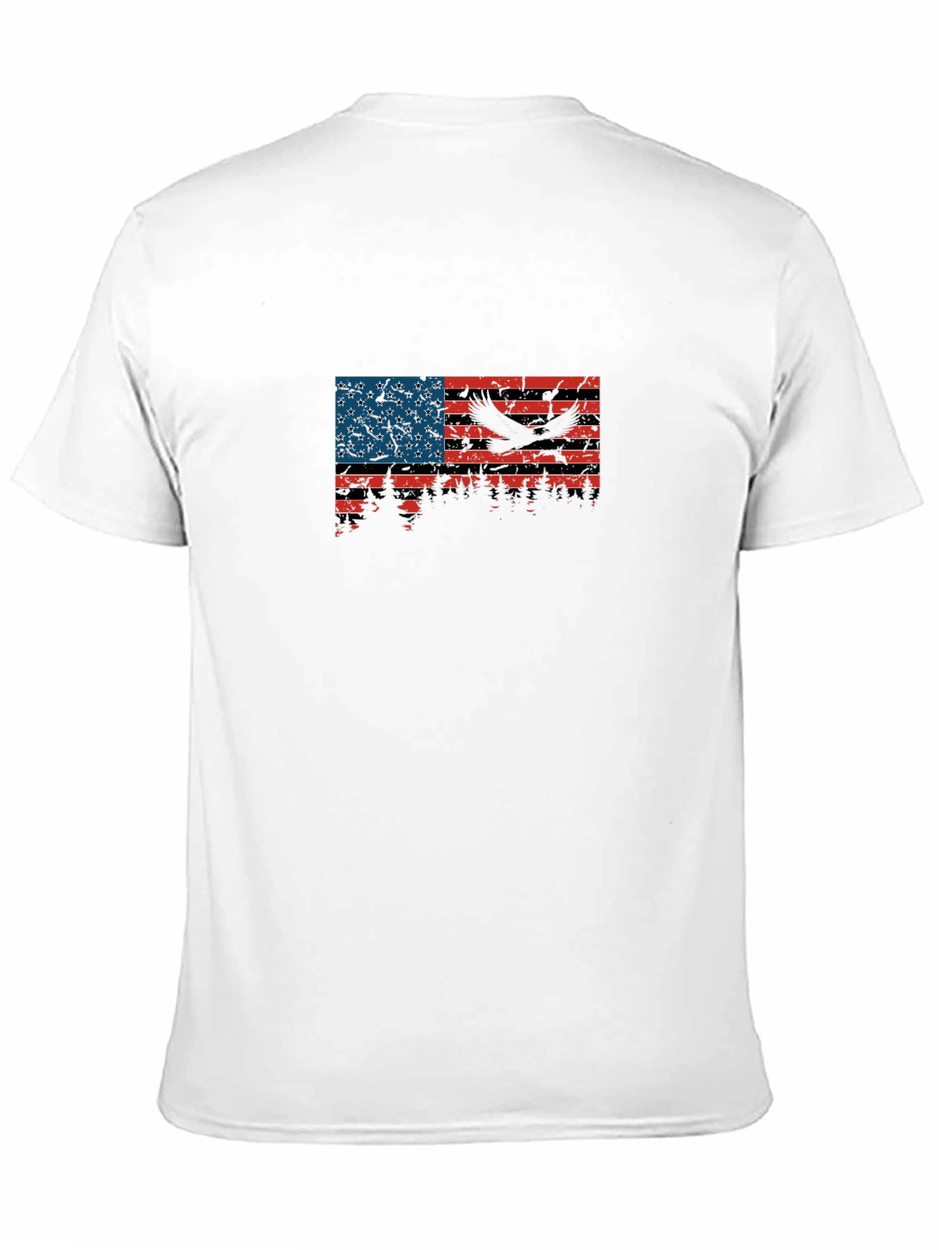 American Flag Eagle Graphic T-Shirt