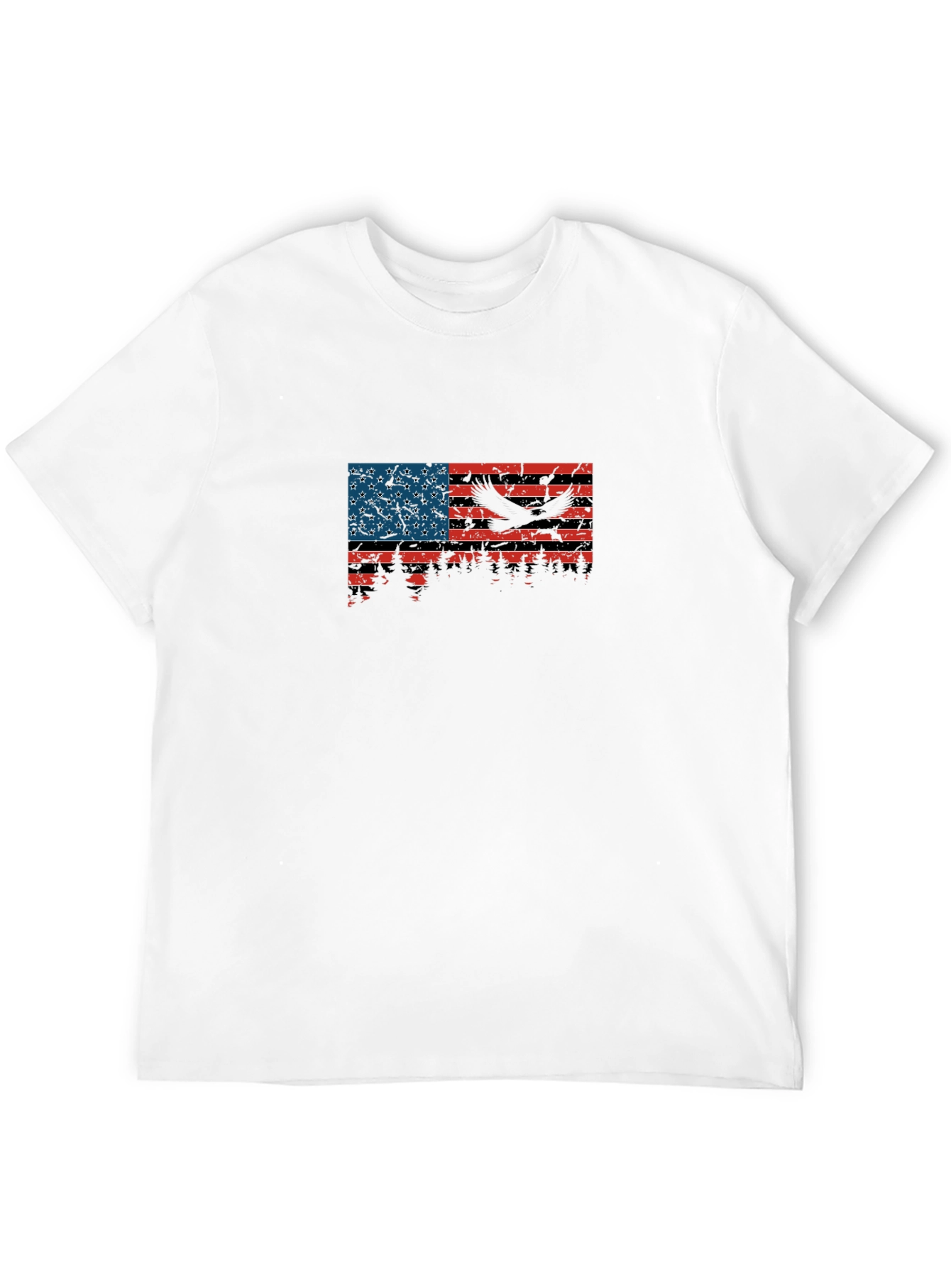 American Flag Eagle Graphic T-Shirt