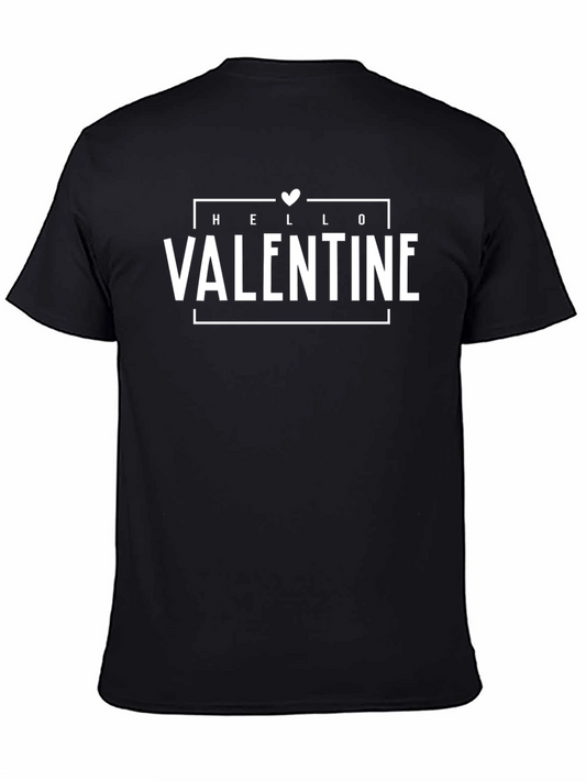 Hello Valentine Graphic T-Shirt - Black