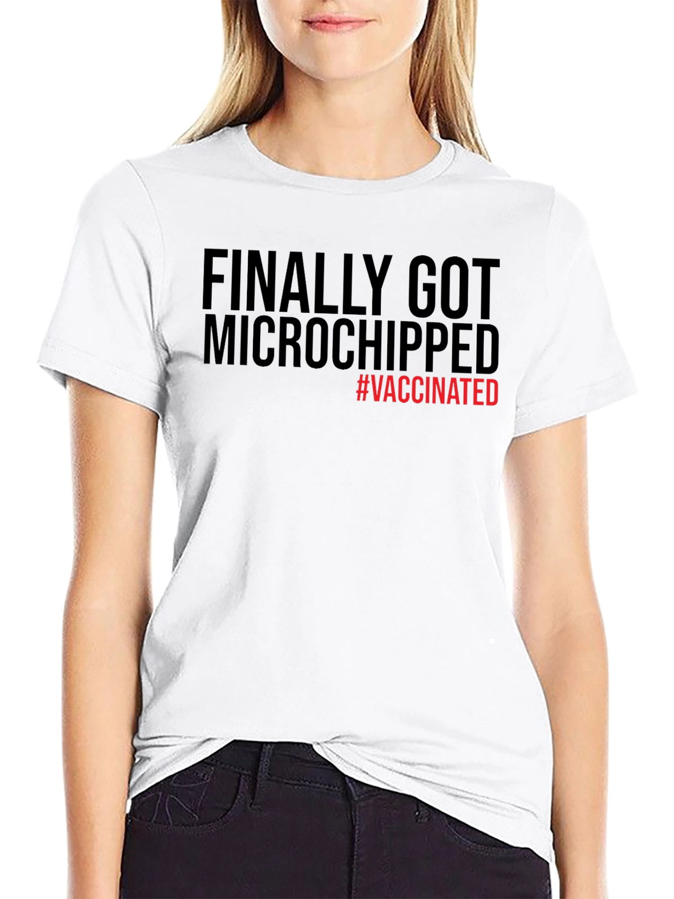 Finally Microchipped #Vaccinated T-Shirt