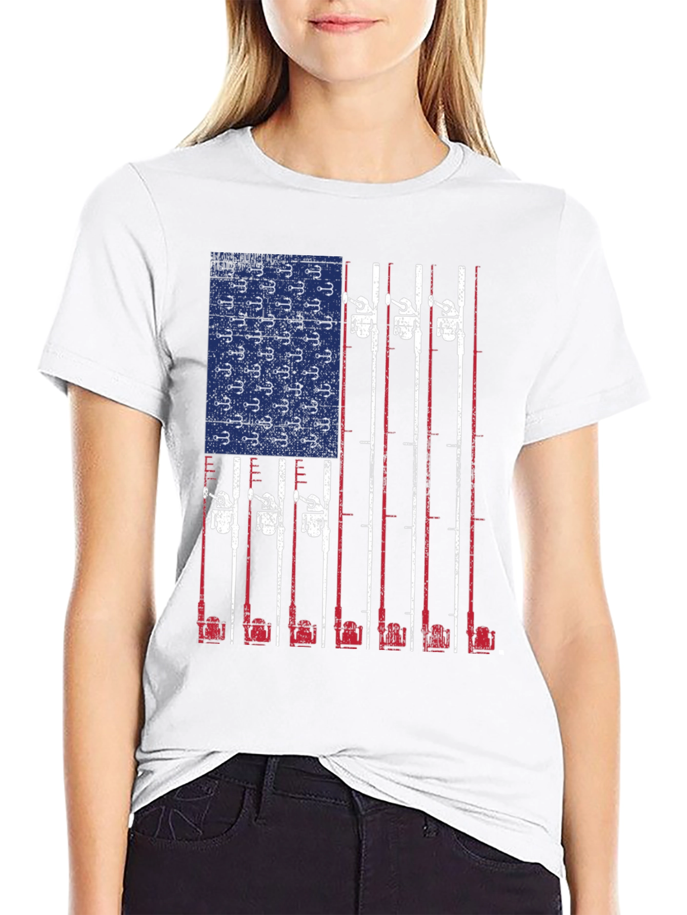American Flag Fishing T-Shirt