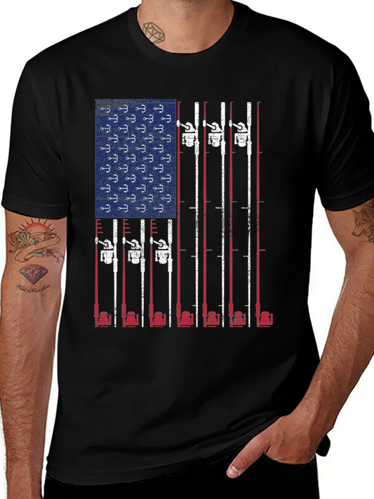 American Flag Fishing T-Shirt