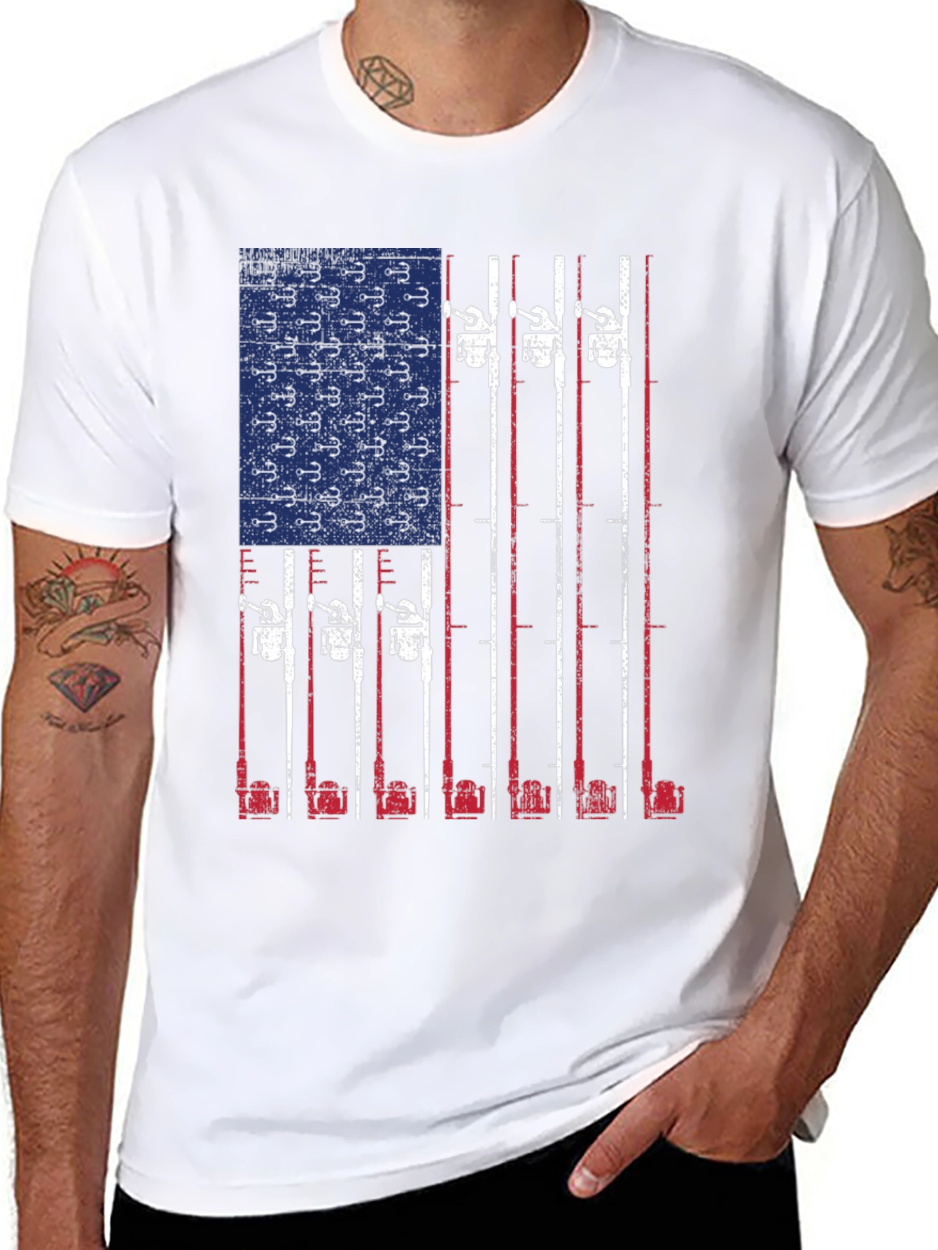 American Flag Fishing T-Shirt