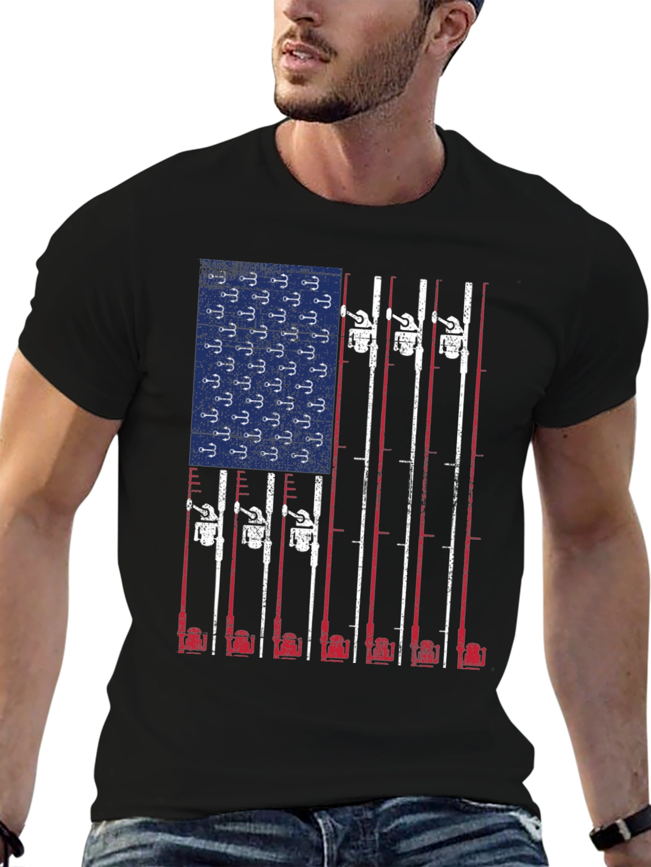 American Flag Fishing T-Shirt