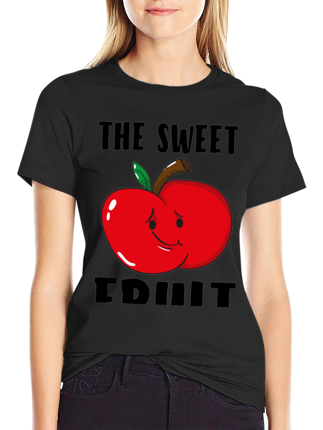 The Sweet Fruit Graphic T-Shirt - Black