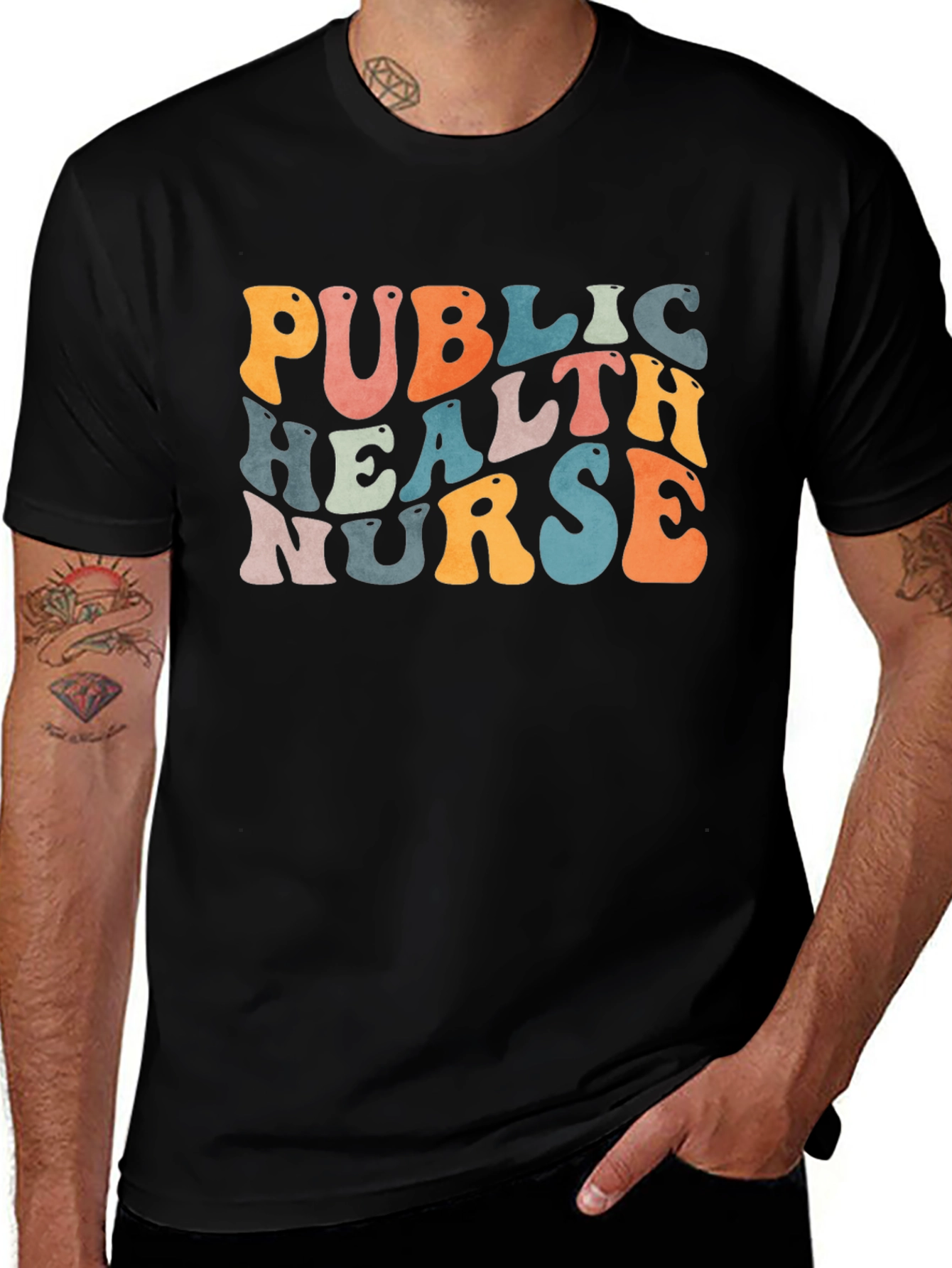 Public Health Nurse Retro Graphic Tee