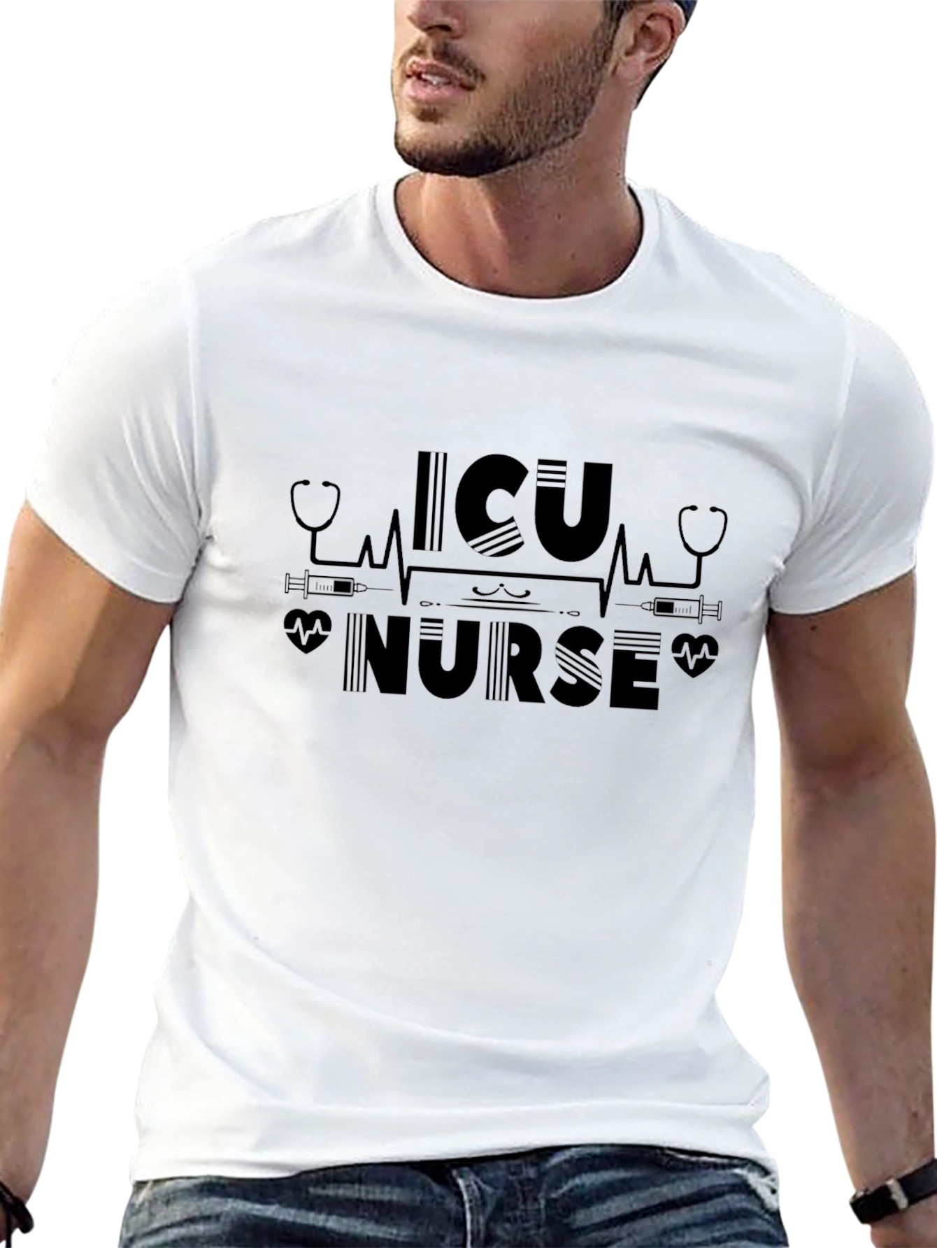 ICU Nurse Graphic T-Shirt - Healthcare Hero Tee