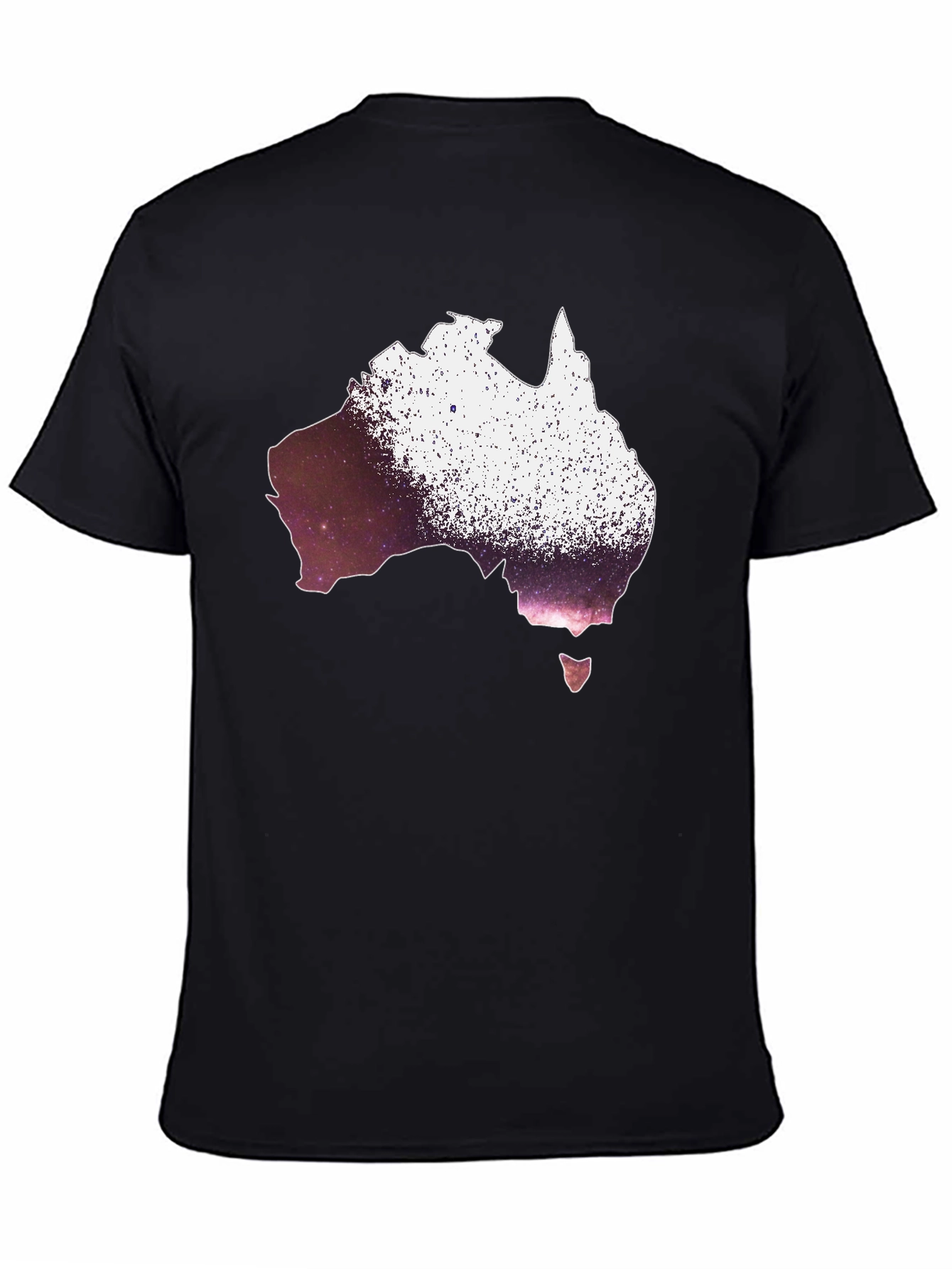 Australia Galaxy Graphic T-Shirt - Black Cotton Tee