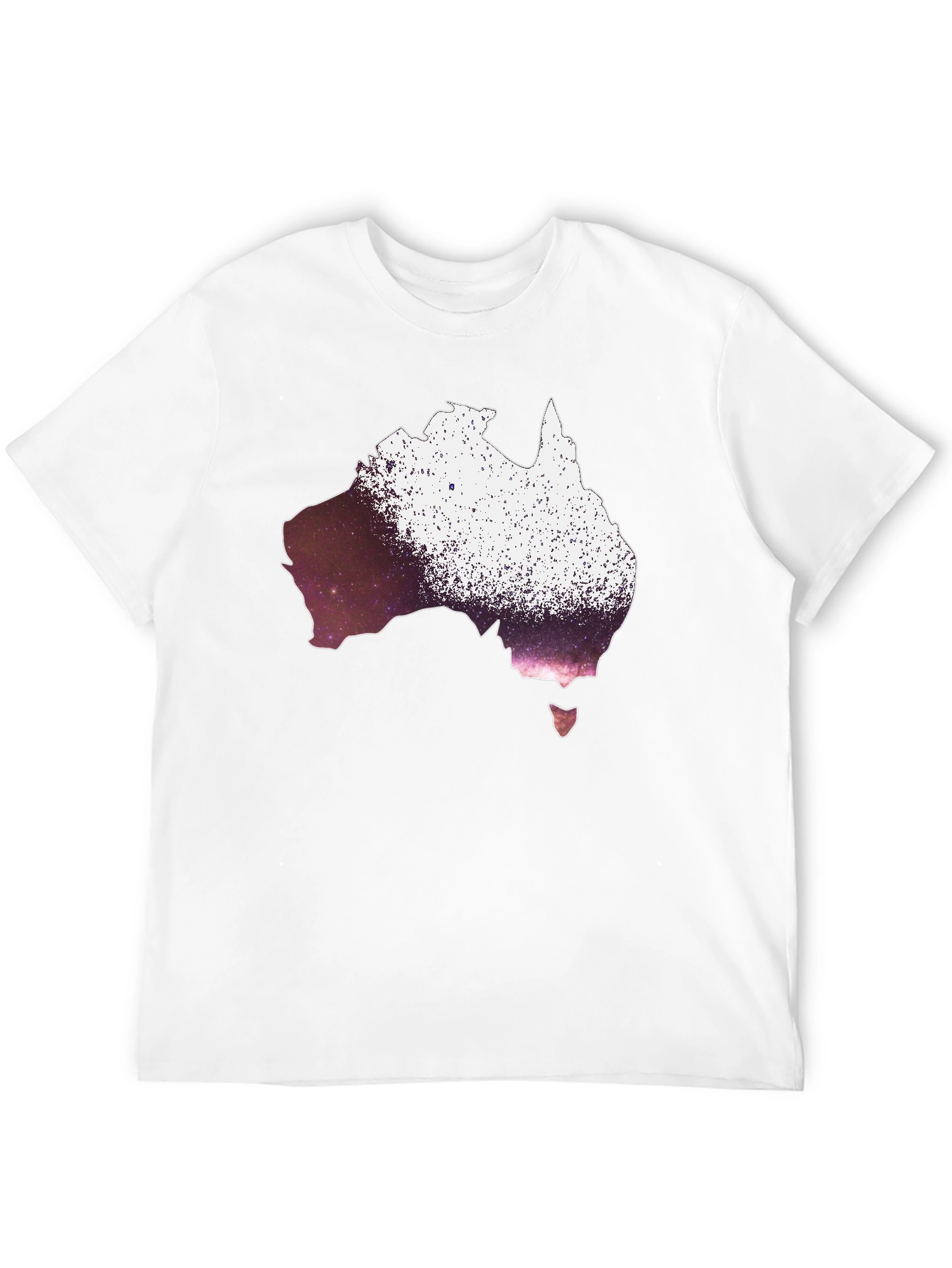 Australia Galaxy Graphic T-Shirt - Black Cotton Tee