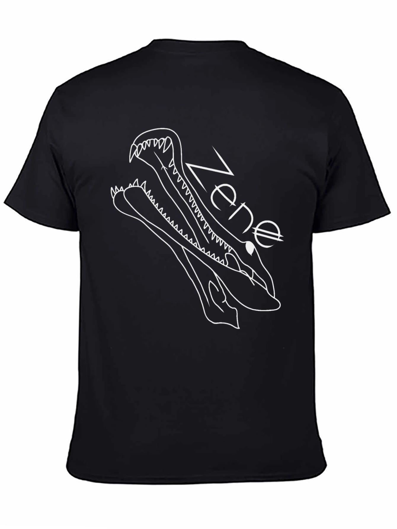 Unique Graphic T-Shirt: Zene Crocodile Design