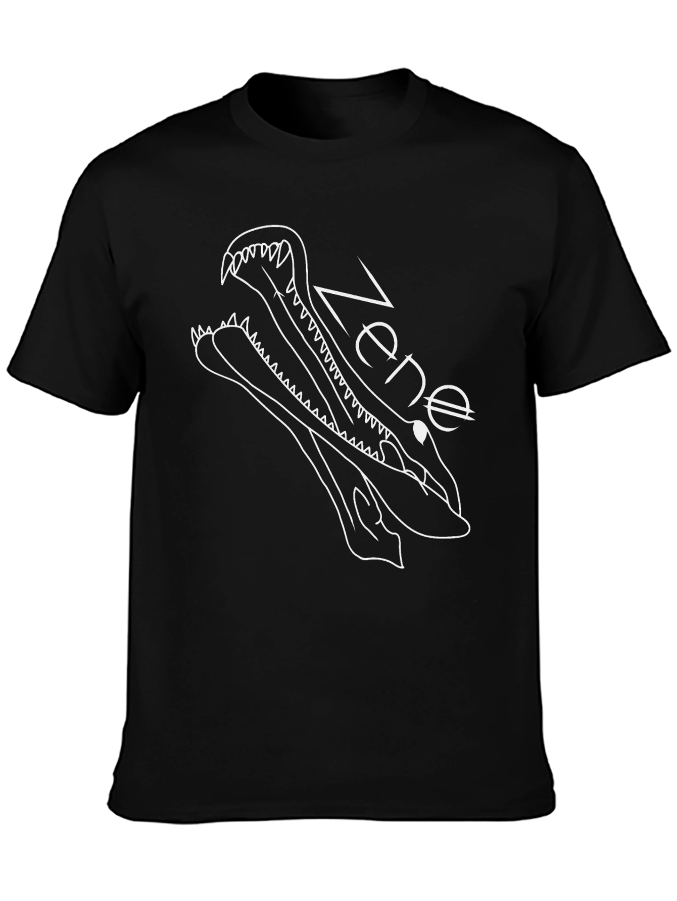 Unique Graphic T-Shirt: Zene Crocodile Design
