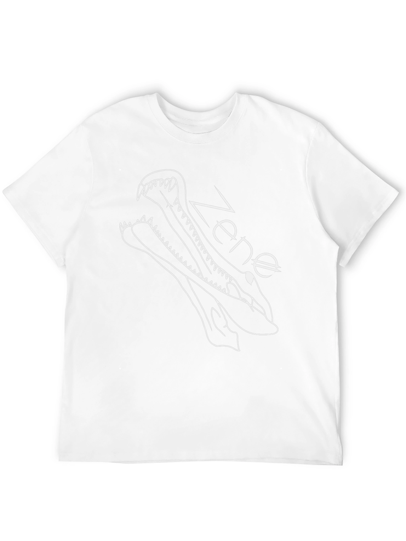 Unique Graphic T-Shirt: Zene Crocodile Design