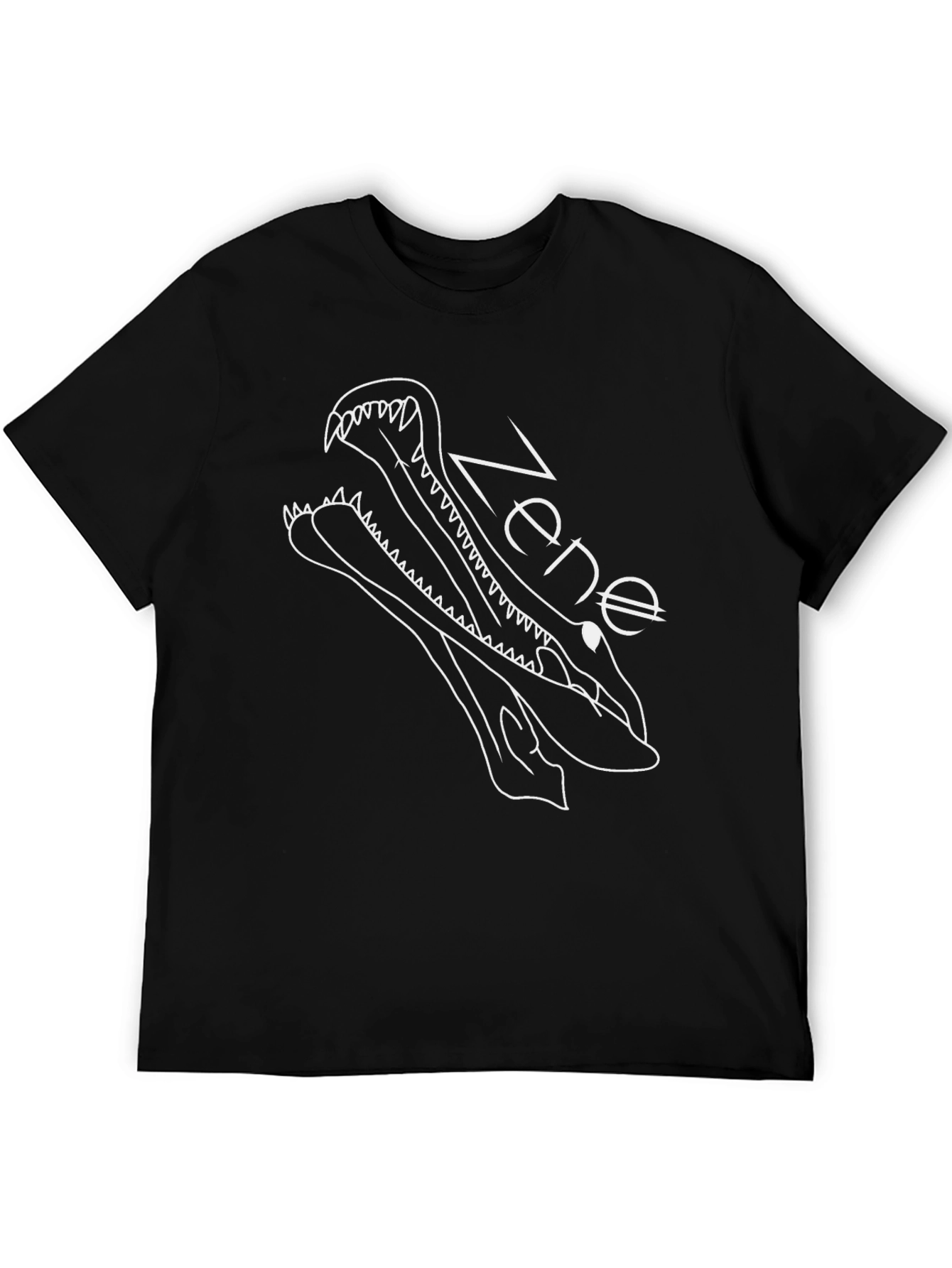 Unique Graphic T-Shirt: Zene Crocodile Design