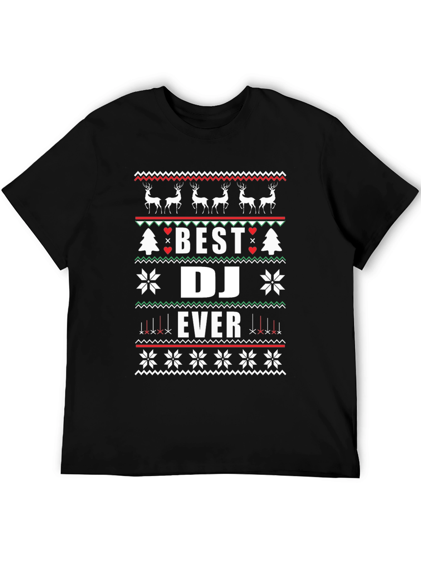 Best DJ Ever Ugly Christmas Sweater T-Shirt