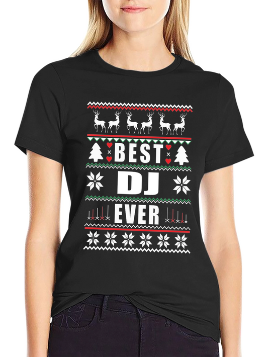 Best DJ Ever Ugly Christmas Sweater T-Shirt