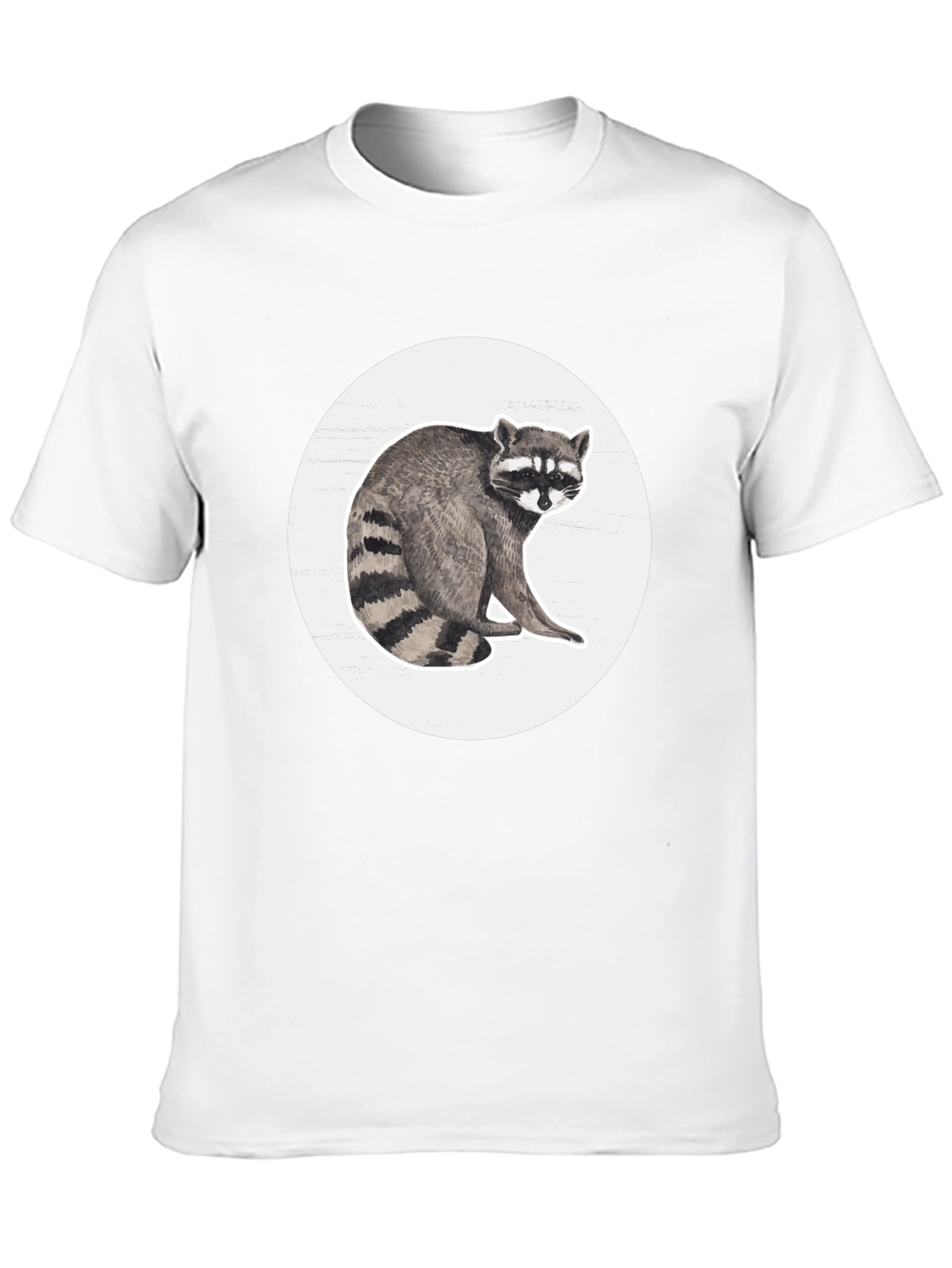 Raccoon Graphic Tee - Black Cotton Blend Comfort