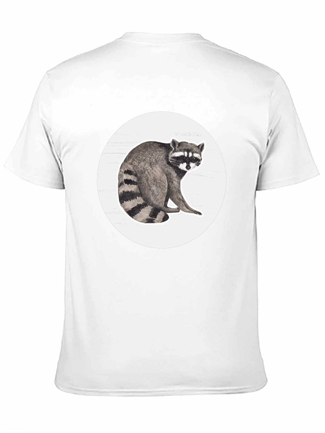 Raccoon Graphic Tee - Black Cotton Blend Comfort