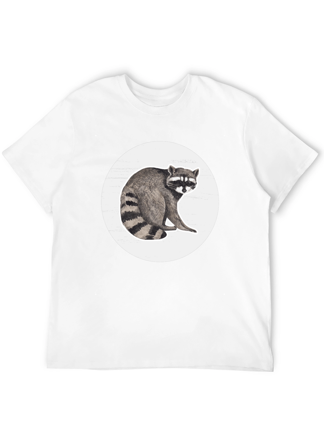 Raccoon Graphic Tee - Black Cotton Blend Comfort